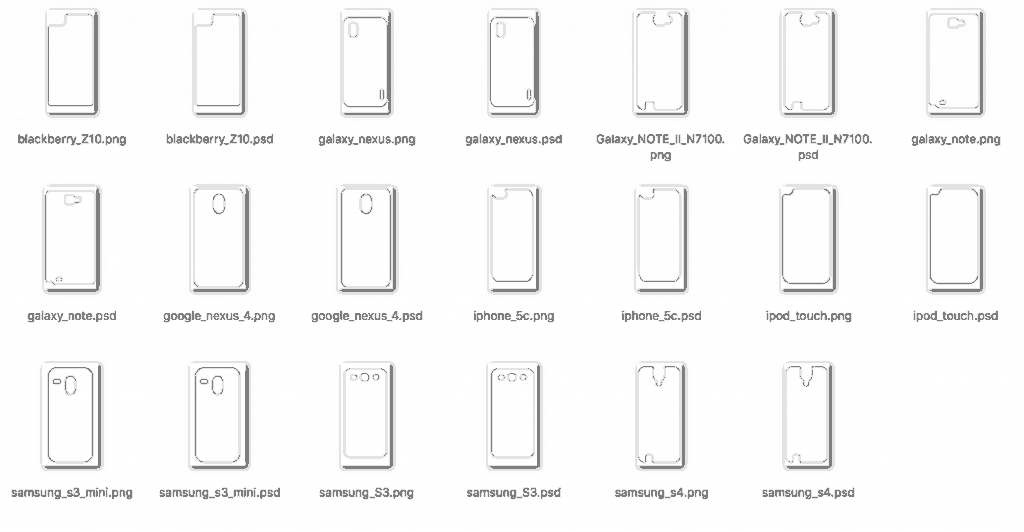 sublimation phone case templates 2d